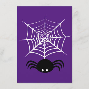 Gruselige Halloween-Spinnen-Illustration Begleitkarte