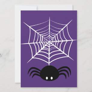 Gruselige Halloween-Spinnen-Illustration Feiertagskarte