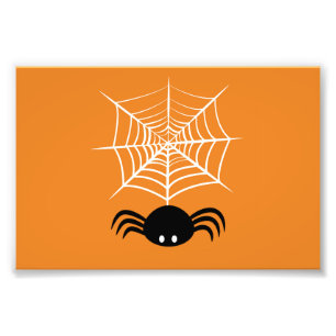 Gruselige Halloween-Spinnen-Illustration Fotodruck