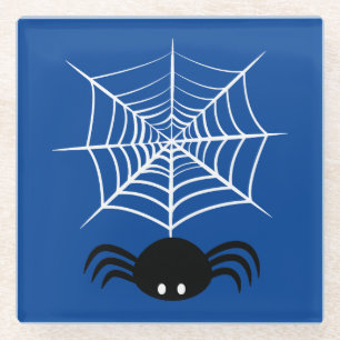 Gruselige Halloween-Spinnen-Illustration Glasuntersetzer