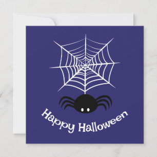 Gruselige Halloween-Spinnen-Illustration Karte