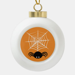 Gruselige Halloween-Spinnen-Illustration Keramik Kugel-Ornament