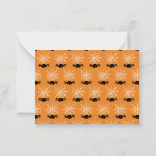 Gruselige Halloween-Spinnen-Illustration Mitteilungskarte