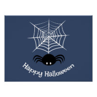 Gruselige Halloween-Spinnen-Illustration