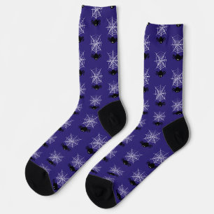Gruselige Halloween-Spinnen-Illustration Socken