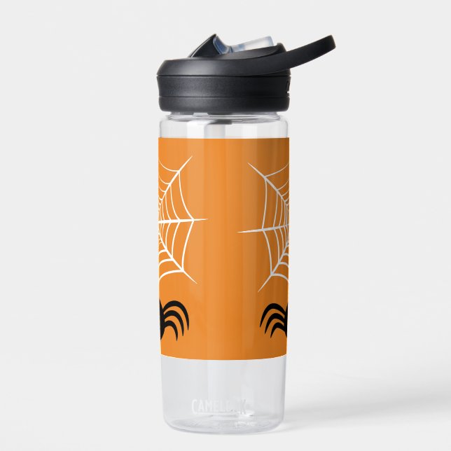 Gruselige Halloween-Spinnen-Illustration Trinkflasche (Links)