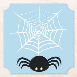 Gruselige Halloween-Spinnen-Illustration Untersetzer