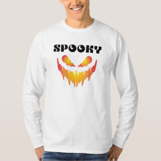 Gruselige Halloween-Typografie Langarmshirt T-Shirt