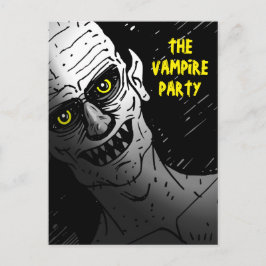 Gruselige Halloween-Vampir-Party Postkarte