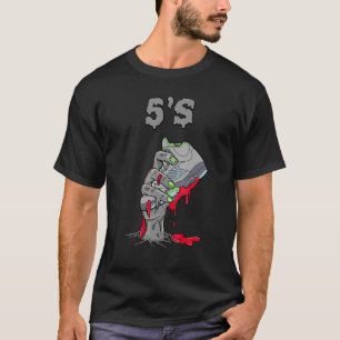 Gruselige Hand Retro Grüne Bohne 5s Unisex Passend T-Shirt