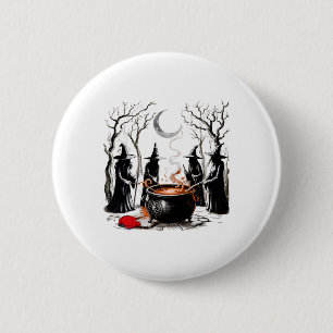 Gruselige Hexe Halloween Anti-Trump Feministische Button