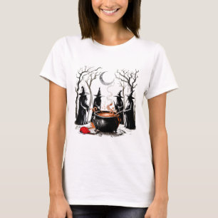 Gruselige Hexe Halloween Anti-Trump Feministische T-Shirt