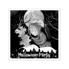 Gruselige Hexe & Spukhaus Halloween🌙 Permastempel