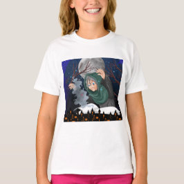 Gruselige Hexe & Spukhaus Halloween🌙 T-Shirt