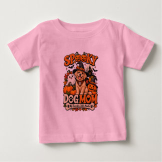 Gruselige Hunde-Mama Halloween Süßer Skelett-Hunde Baby T-shirt