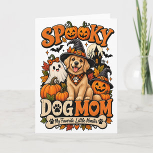 Gruselige Hunde-Mama Halloween Süßer Skelett-Hunde Karte