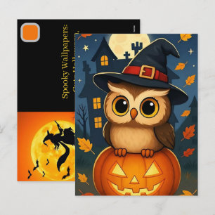 Gruselige iPhone-Hintergründe: Süßes Halloween, Vi Feiertagspostkarte