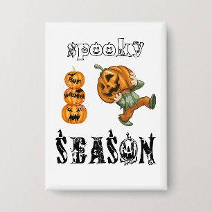 gruselige Jahreszeit Frohes Halloween  Button