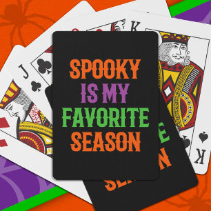 Gruselige Jahreszeit Frohes Halloween Lustiges Hal Spielkarten