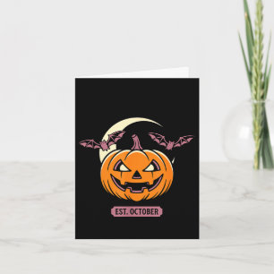 Gruselige Jahreszeit Geist Halloween Kürbis Fleder Karte