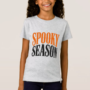 Gruselige Jahreszeit Halloween-Typografie T-Shirt