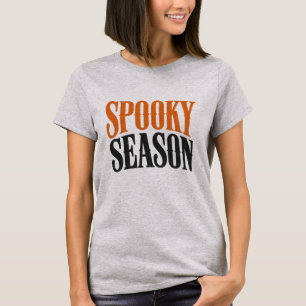 Gruselige Jahreszeit Halloween-Typografie T-Shirt