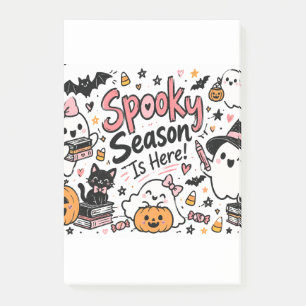 Gruselige Jahreszeit ist hier Halloween Whiteboard Post-it Klebezettel