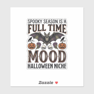 Gruselige Jahreszeit Shirt Vintage Gravur Hallowee Aufkleber