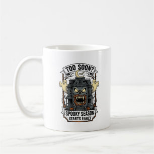 Gruselige Jahreszeit Shirt Vintage Gravur Hallowee Kaffeetasse