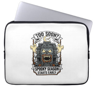Gruselige Jahreszeit Shirt Vintage Gravur Hallowee Laptopschutzhülle