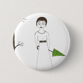 Gruselige Jane Austen-Reis-Malerei Button