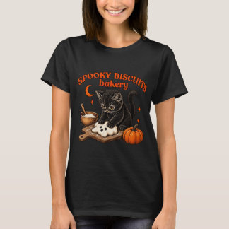 Gruselige Katze backt Kekse T-Shirt