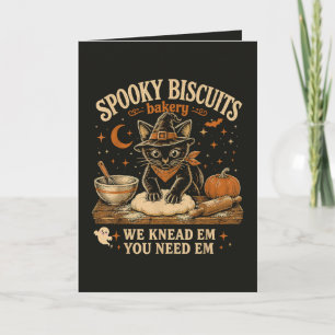 Gruselige Kekse Bäckerei Schwarze Katze Halloween Feiertagskarte