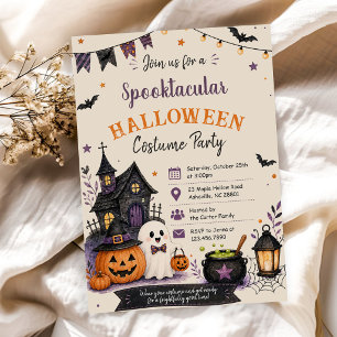 Gruselige Kostüm-Party Halloween Einladung