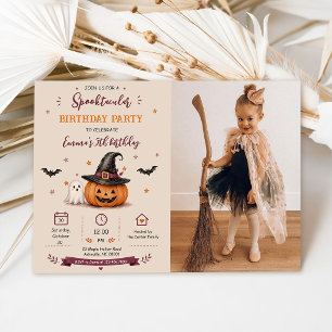 Gruselige Kostüm-Party Halloween-Foto Einladung