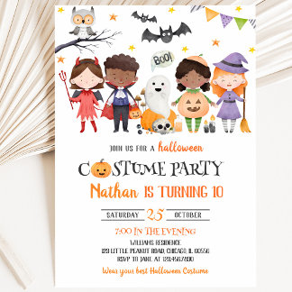 Gruselige Kostümparty Halloween Geburtstag Einladung