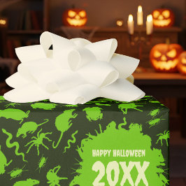 Gruselige Krabbeltiere Frohes Halloween Fügen Sie Geschenkpapier