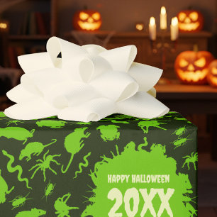 Gruselige Krabbeltiere Frohes Halloween Fügen Sie Geschenkpapier