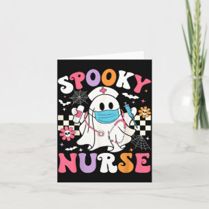 Gruselige Krankenschwester Halloween Geist Cute Gr Karte