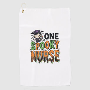 Gruselige Krankenschwester Halloween Vintage Gravu Golfhandtuch