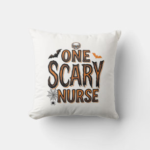 Gruselige Krankenschwester Halloween Vintage Gravu Kissen