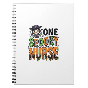 Gruselige Krankenschwester Halloween Vintage Gravu Notizblock