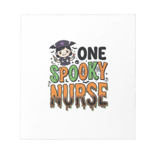 Gruselige Krankenschwester Halloween Vintage Gravu Notizblock