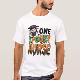 Gruselige Krankenschwester Halloween Vintage Gravu T-Shirt