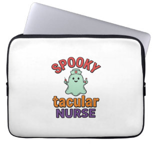 Gruselige Krankenschwester Halloween Vintage Vecto Laptopschutzhülle