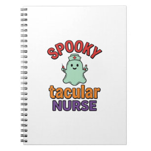 Gruselige Krankenschwester Halloween Vintage Vecto Notizblock
