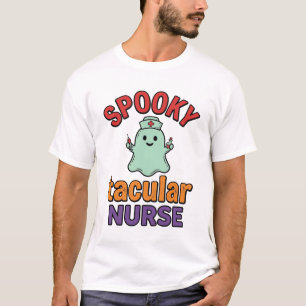Gruselige Krankenschwester Halloween Vintage Vecto T-Shirt