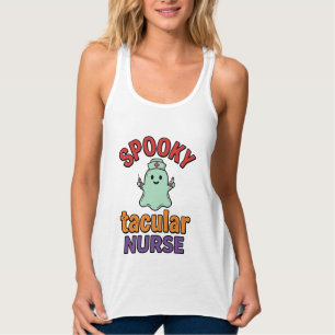 Gruselige Krankenschwester Halloween Vintage Vecto Tank Top