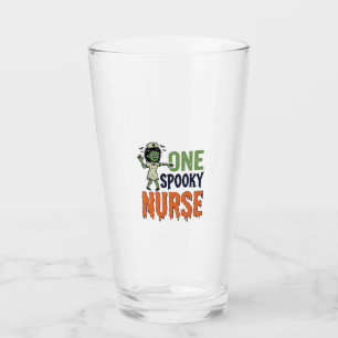 Gruselige Krankenschwester Halloween Vintage Vekto Glas
