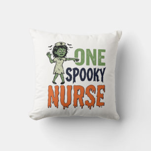 Gruselige Krankenschwester Halloween Vintage Vekto Kissen
